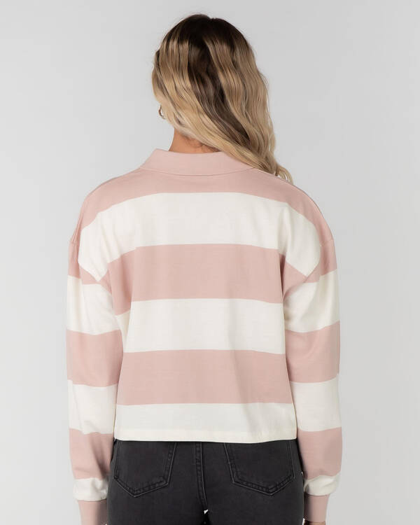 Stussy Loree Stripe Rugby Long Sleeve Shirt for Womens