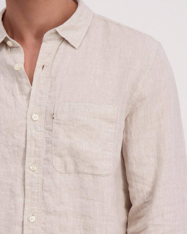 Academy Brand Hampton Linen Long Sleeve Shirt for Mens