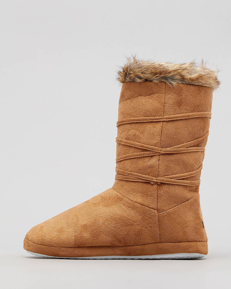 Sleepy Squirrel Olympia Slipper Boots for Womens