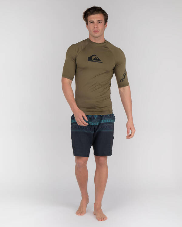 Quiksilver Mens' All Time Short Sleeve Rash Vest for Mens