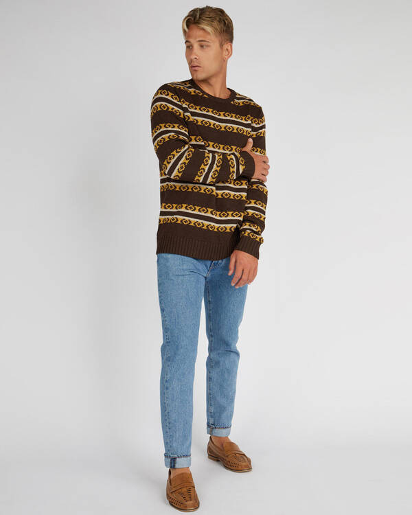 Rhythm The Buzz Stripe Knit Sweatshirt for Mens