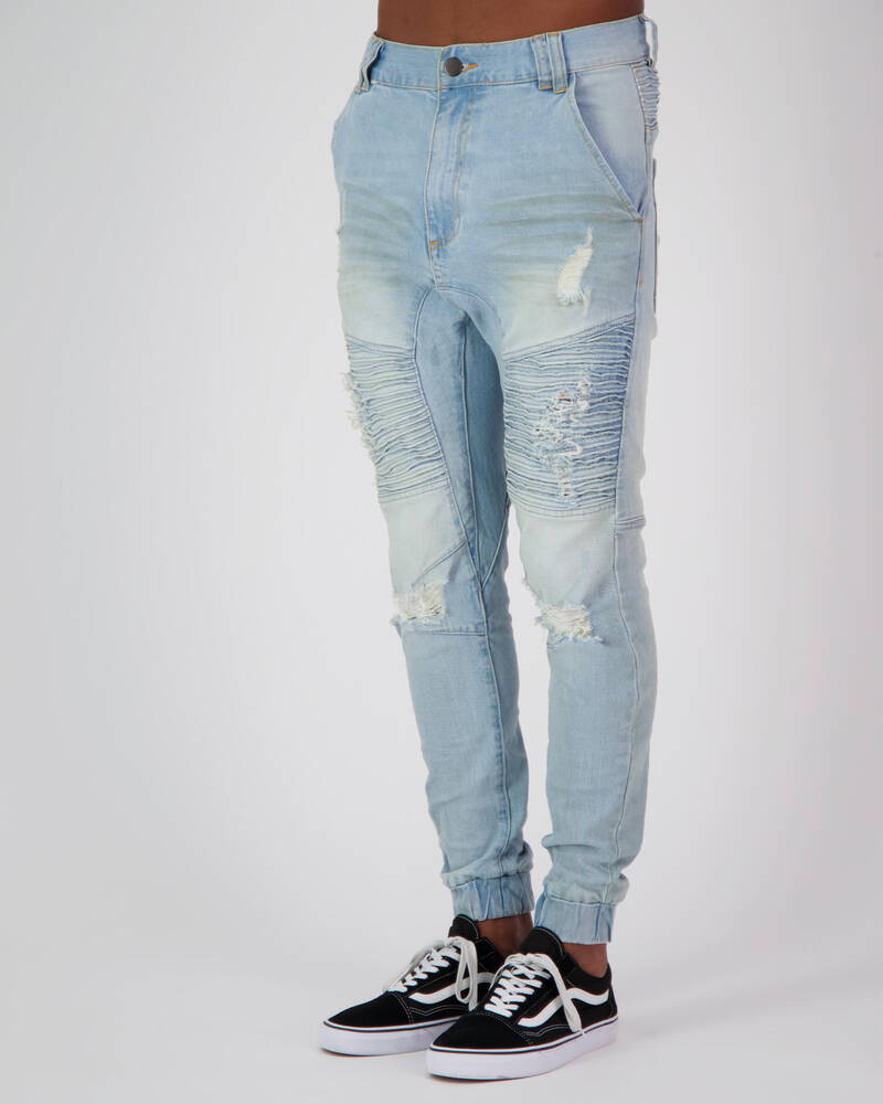 Nena & Pasadena Destroyer Elastic Ankle Jeans for Mens