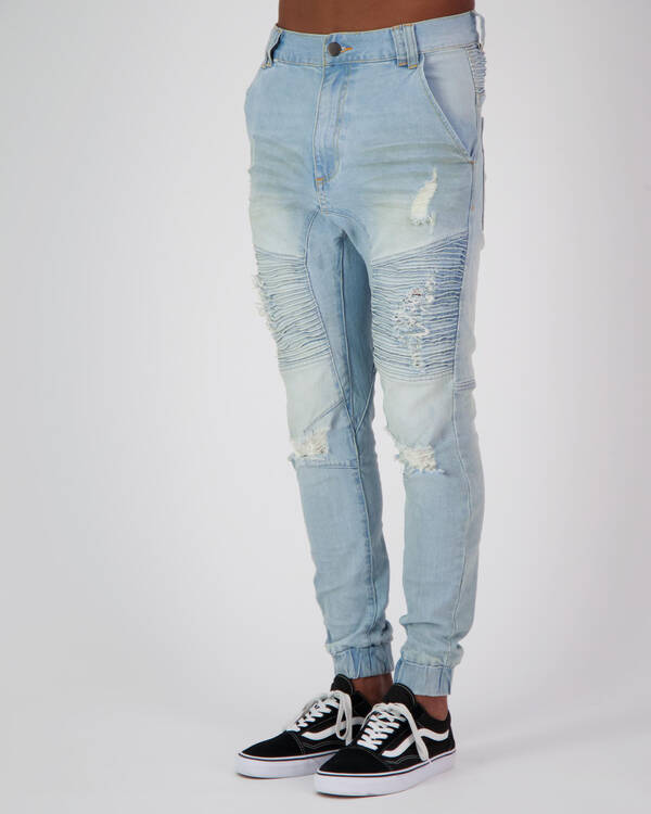 Nena & Pasadena Destroyer Elastic Ankle Jeans for Mens