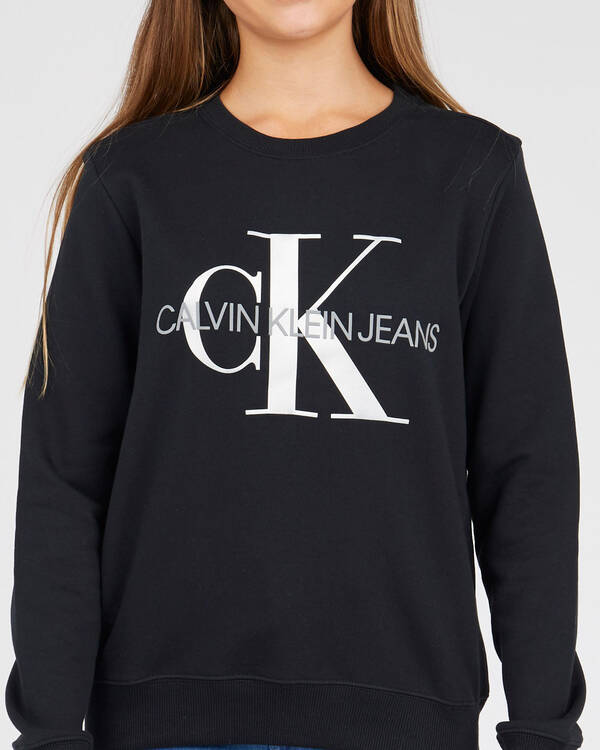 Calvin Klein Girls' Monogram Logo Sweatshirt for Womens