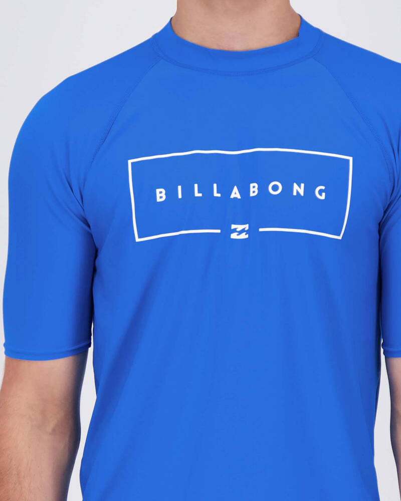 Billabong Union Short Sleeve Rash Vest for Mens