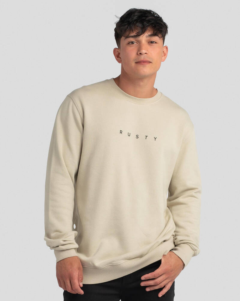 Rusty Short Cut Crew Fleece for Mens