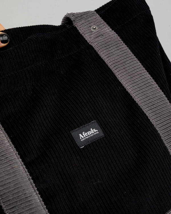 Afends Killer Wale Corduroy Tote Bag for Mens