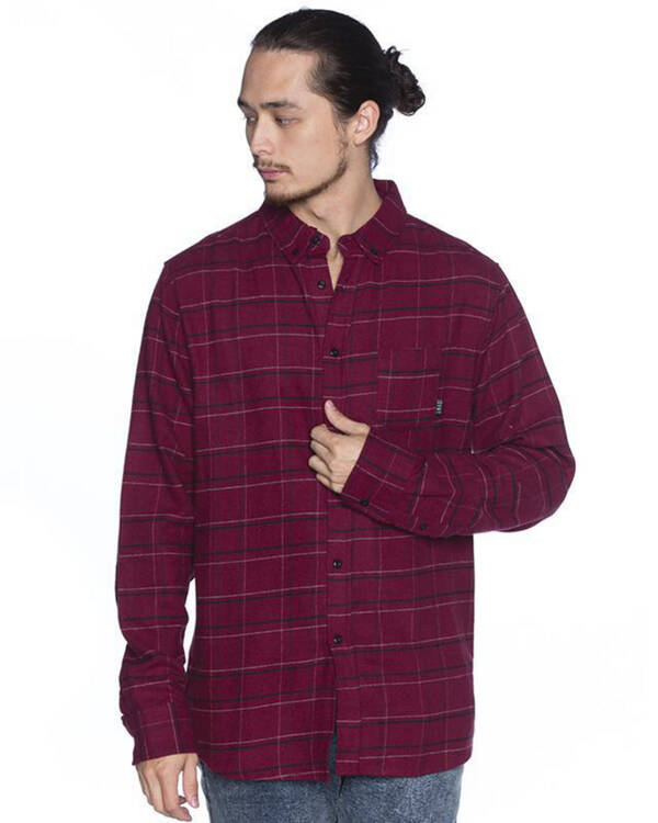 Dvnt Clothing Flannel Long Sleeve Shirt for Mens