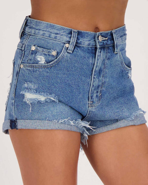 Black Palms The High Waist Banshee Shorts for Womens