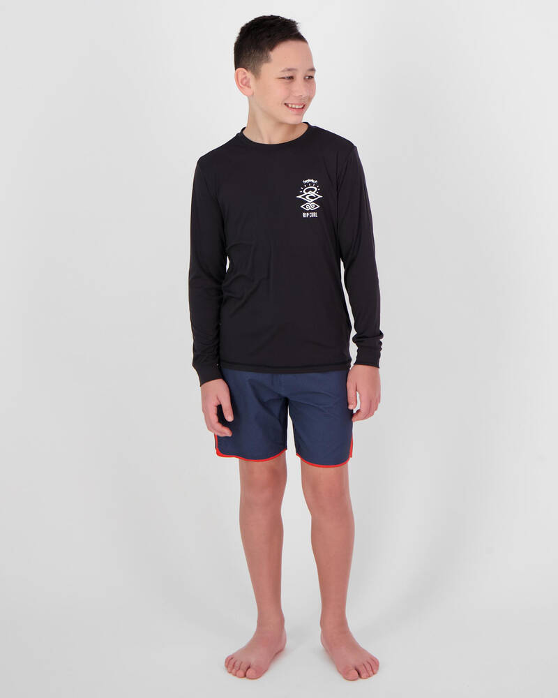 Rip Curl Boys' Search Logo Long Sleeve Rash Vest for Mens
