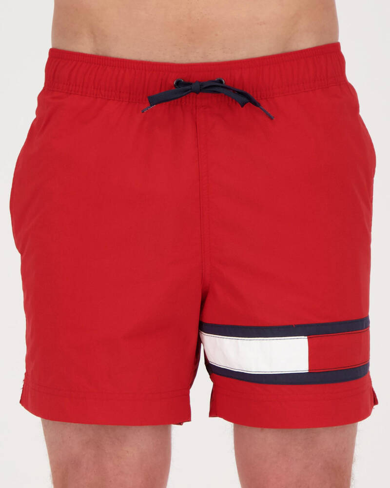 Tommy Hilfiger Solid Flag Board Shorts for Mens