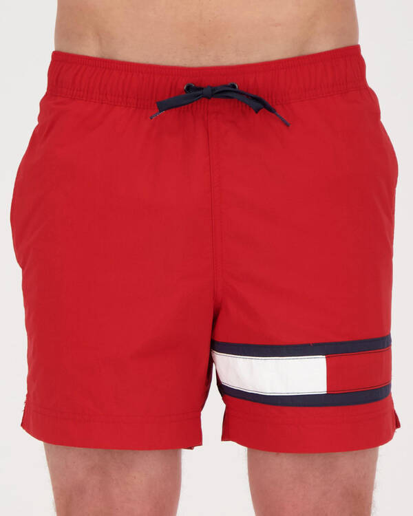 Tommy Hilfiger Solid Flag Board Shorts for Mens