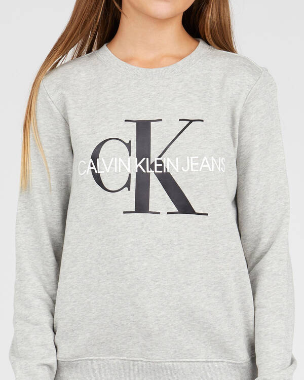 Calvin Klein Girls' Monogram Logo Sweatshirt for Womens