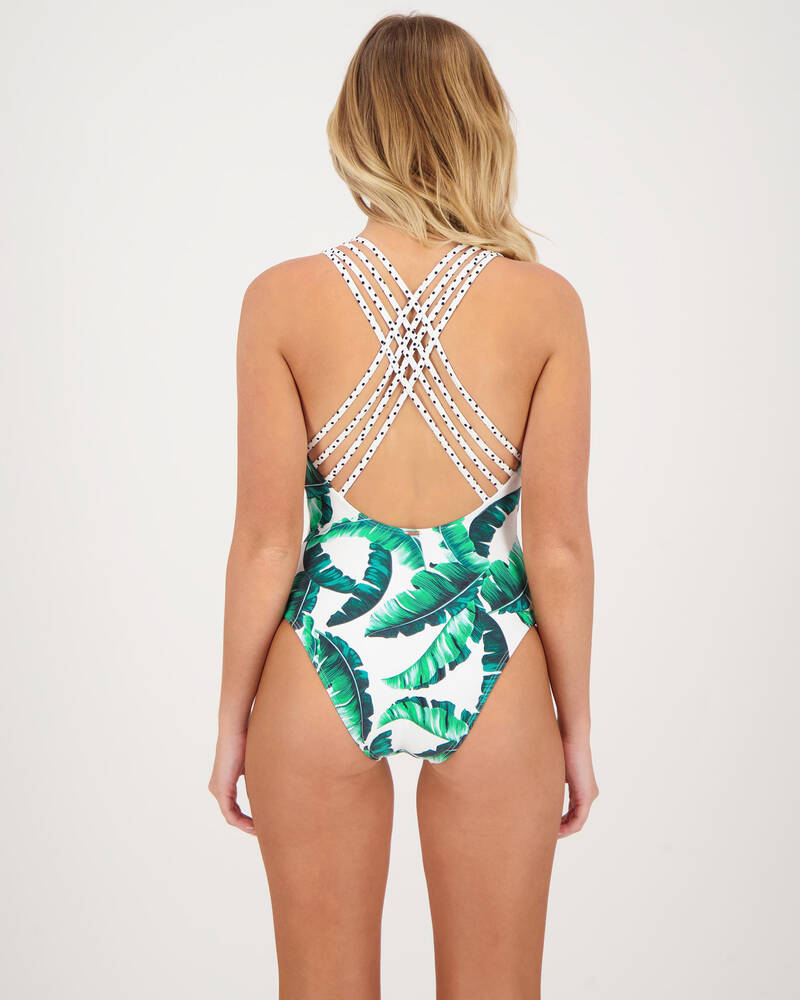 Topanga Isle Palms One Piece Swimsuit for Womens