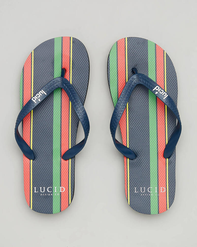 Lucid Evade Stripe Thongs for Mens