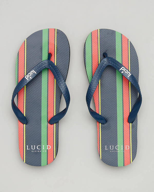 Lucid Evade Stripe Thongs for Mens