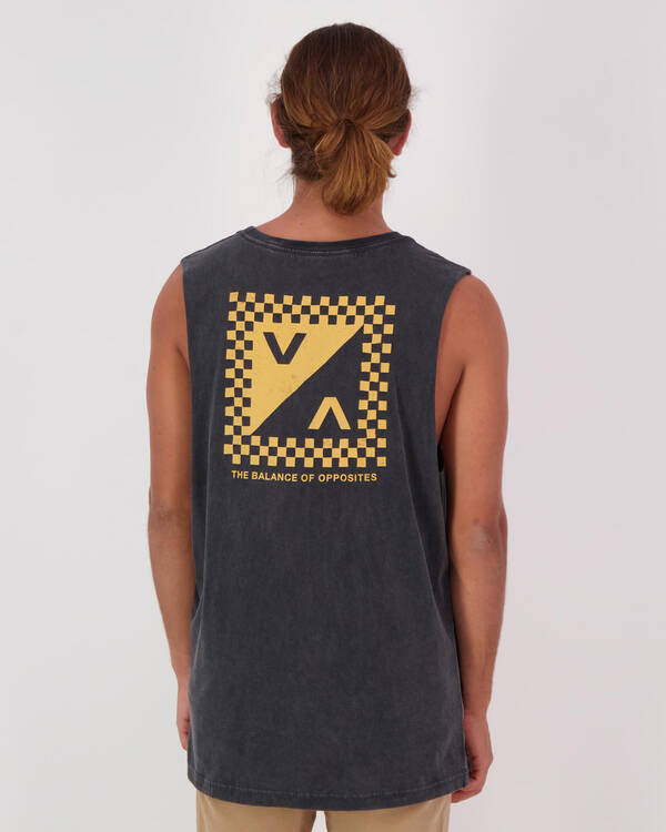 RVCA Check Mate Muscle Tank for Mens