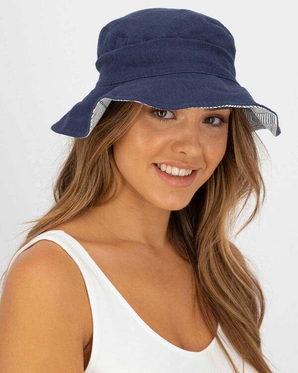 Rip Curl Navy Beach Reversible Bucket Hat for Womens