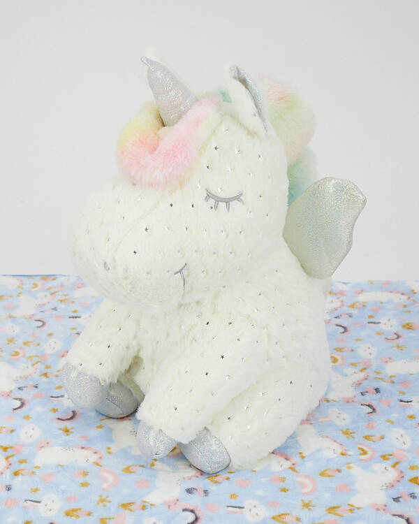 Mooloola Coco Unicorn Star Plush with Internal Blanket for Womens