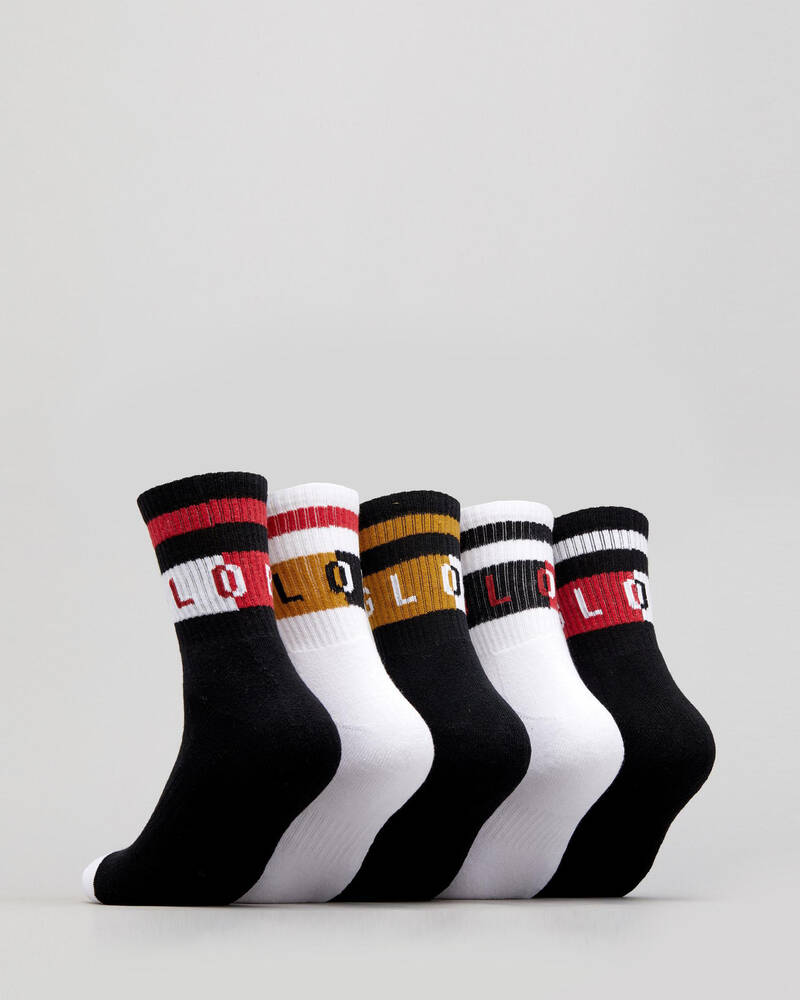 Globe Block Wrap 5pk Sock for Mens