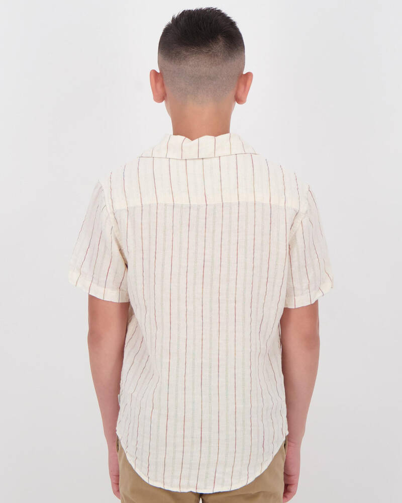 Rhythm Boys Vacation Stripe Short Sleeve Shirt for Mens