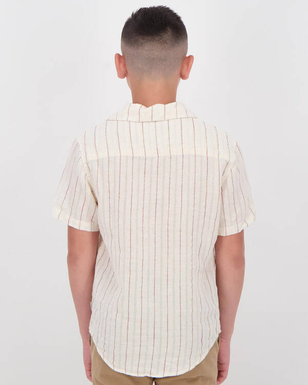 Rhythm Boys Vacation Stripe Short Sleeve Shirt for Mens