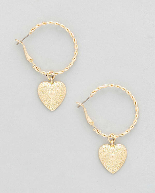 Karyn In LA Hearts Hoop Earrings for Womens