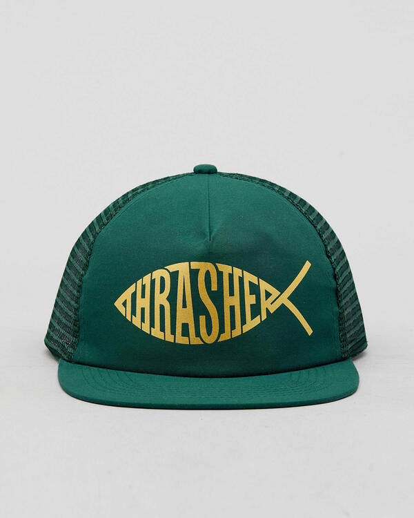 Thrasher Fish Mesh Snapback Cap for Mens