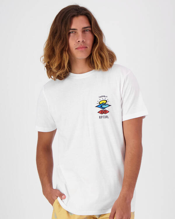 Rip Curl Search Logo SS Rash Vest for Mens