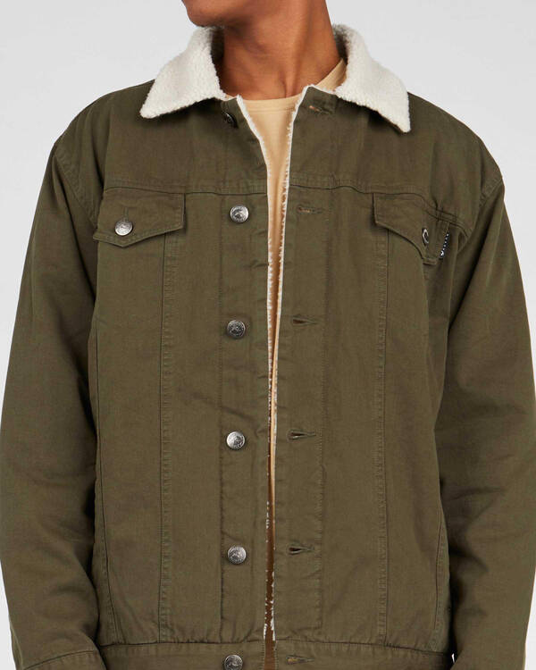 Rusty Throne Sherpa Trucker Jacket for Mens