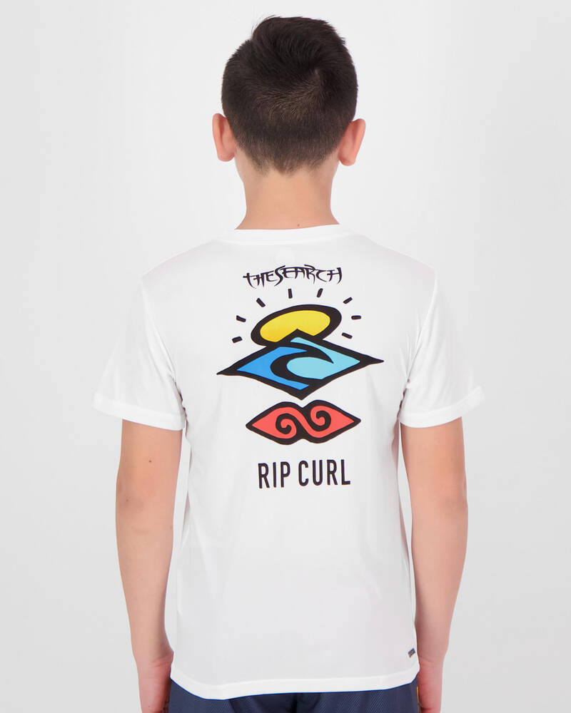 Rip Curl Boys' Search Logo Short Sleeve Rash Vest for Mens