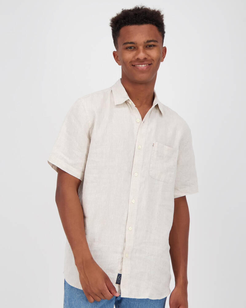 Academy Brand Hampton Linen Short Sleeve Shirt for Mens