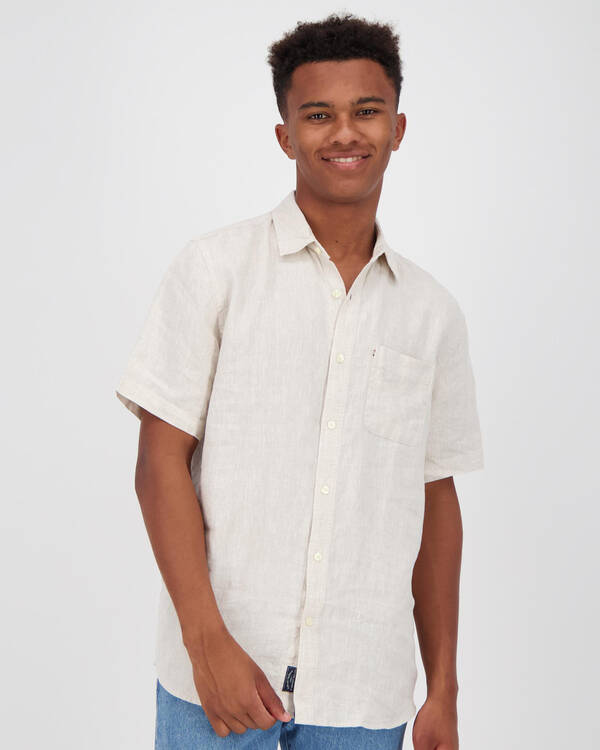 Academy Brand Hampton Linen Short Sleeve Shirt for Mens