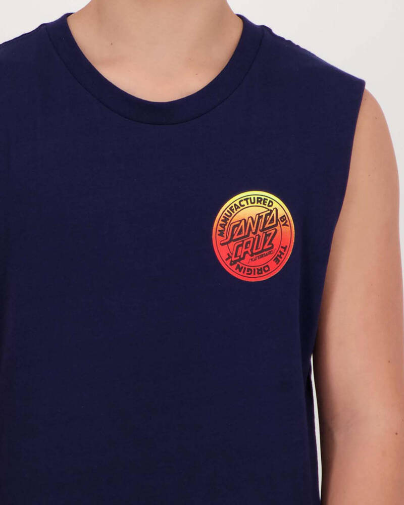 Santa Cruz Boys' Original Dot Fade Muscle Tank for Mens