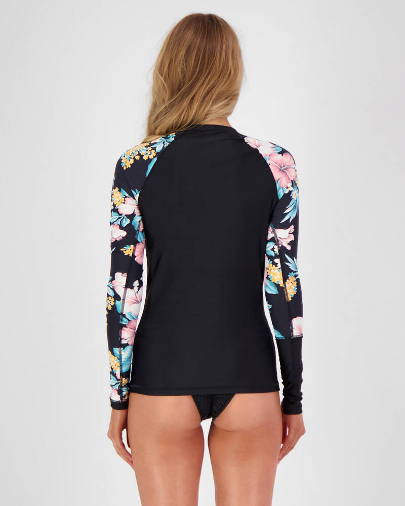 Billabong Sandy Floral Long Sleeve Rash Vest for Womens