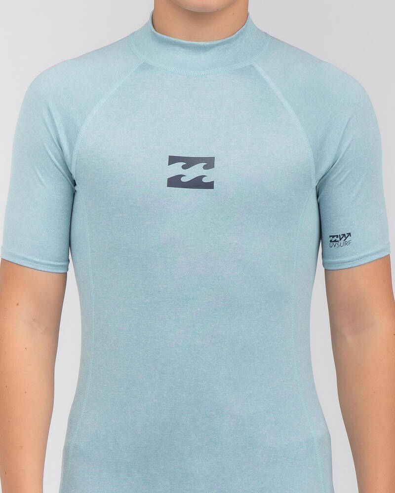 Billabong Boys' All Day Wave Performance Fit Short Sleeve Rash Vest for Mens