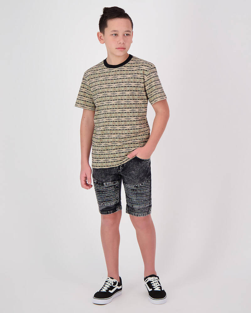 Rhythm Boys Tribe Stripe T-Shirt for Mens