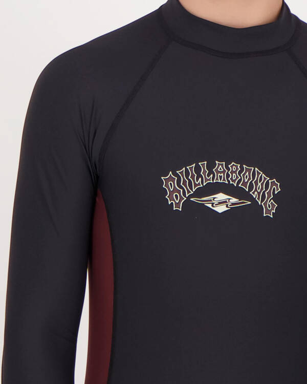 Billabong Boys' Diamond Performance Fit Sidepanel Rash Vest for Mens