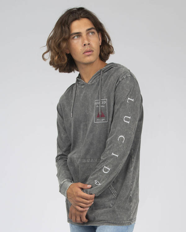 Lucid Crypt Long Sleeve Hooded T-Shirt for Mens