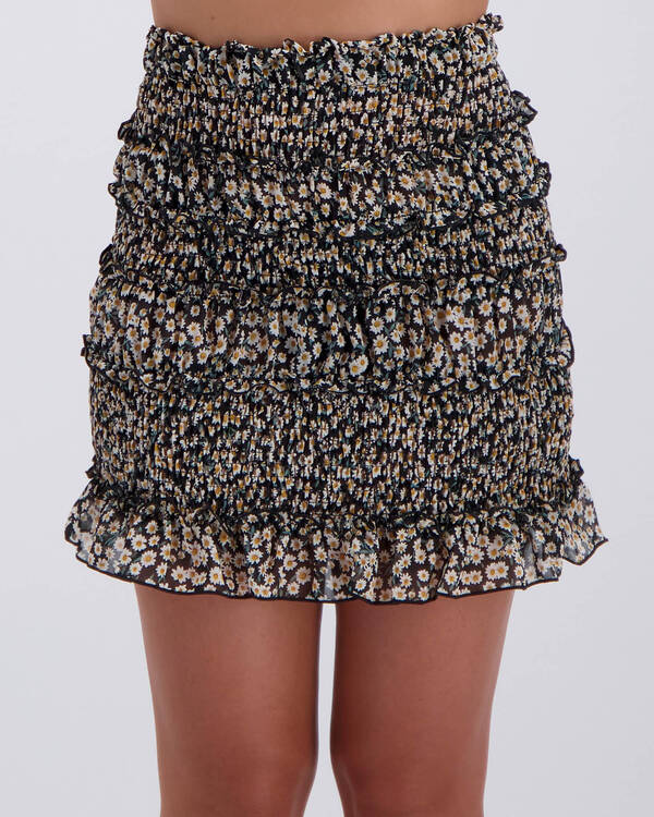 Mint Vanilla Stargazer Lily Skirt for Womens