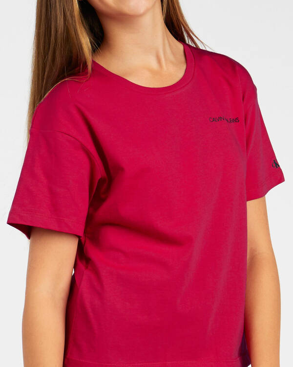 Calvin Klein Jeans Girls' Chest Logo T-Shirt for Womens