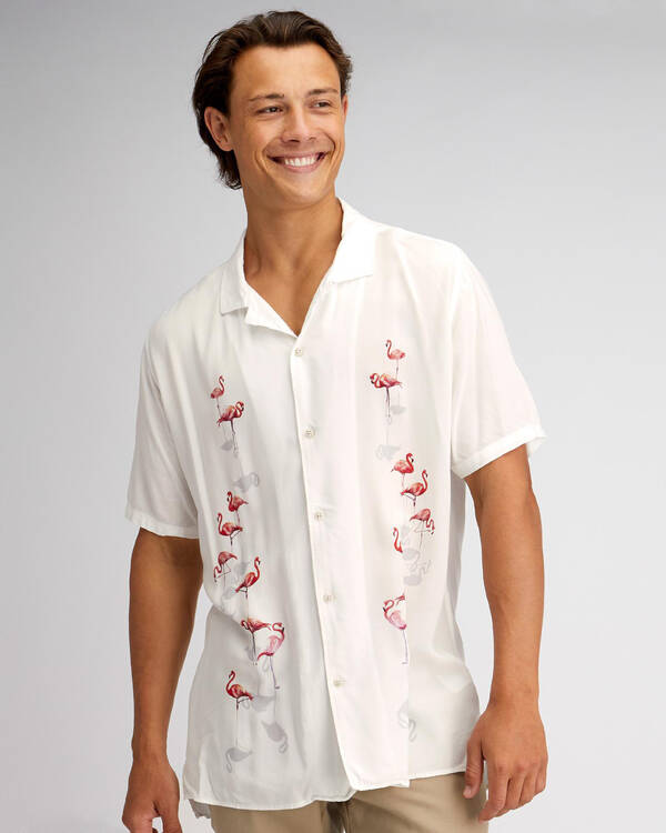 Barney Cools Holiday Camp Short Sleeve Shirt for Mens