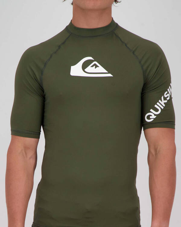 Quiksilver Mens' All Time Short Sleeve Rash Vest for Mens
