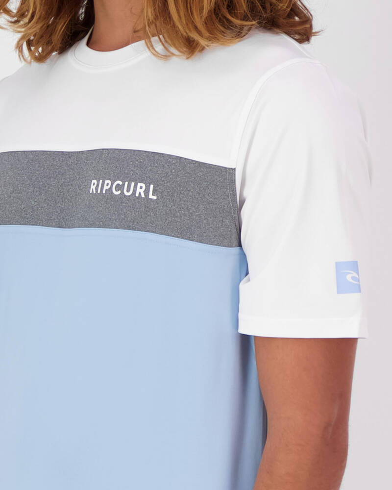 Rip Curl Underline Panel SS Rash Vest for Mens