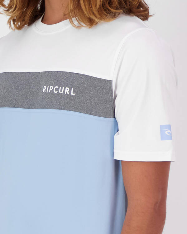 Rip Curl Underline Panel SS Rash Vest for Mens