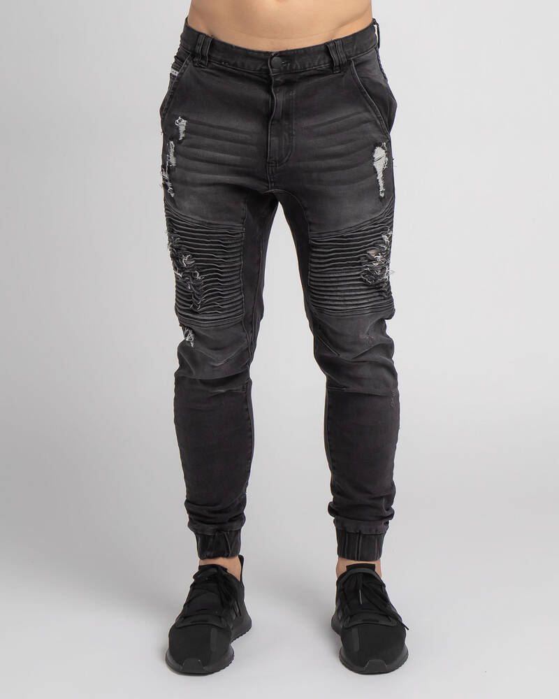Nena & Pasadena Destroyer Elastic Ankle Jeans for Mens