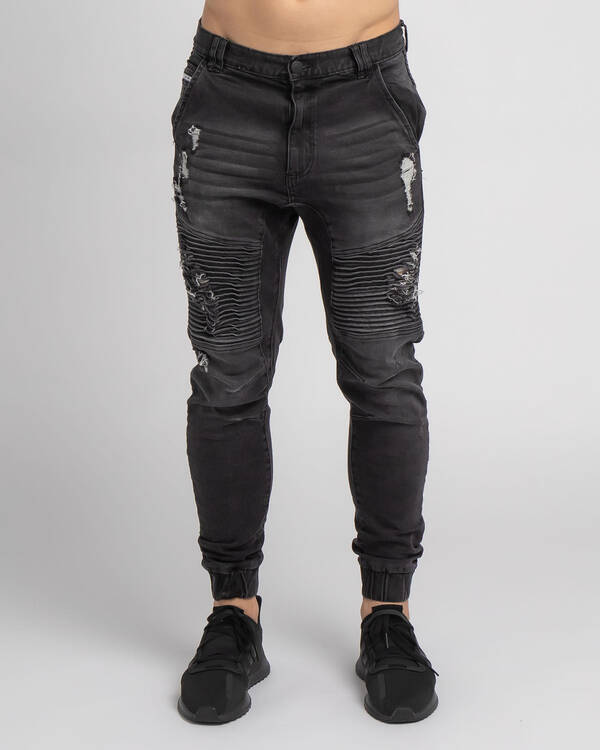 Nena & Pasadena Destroyer Elastic Ankle Jeans for Mens