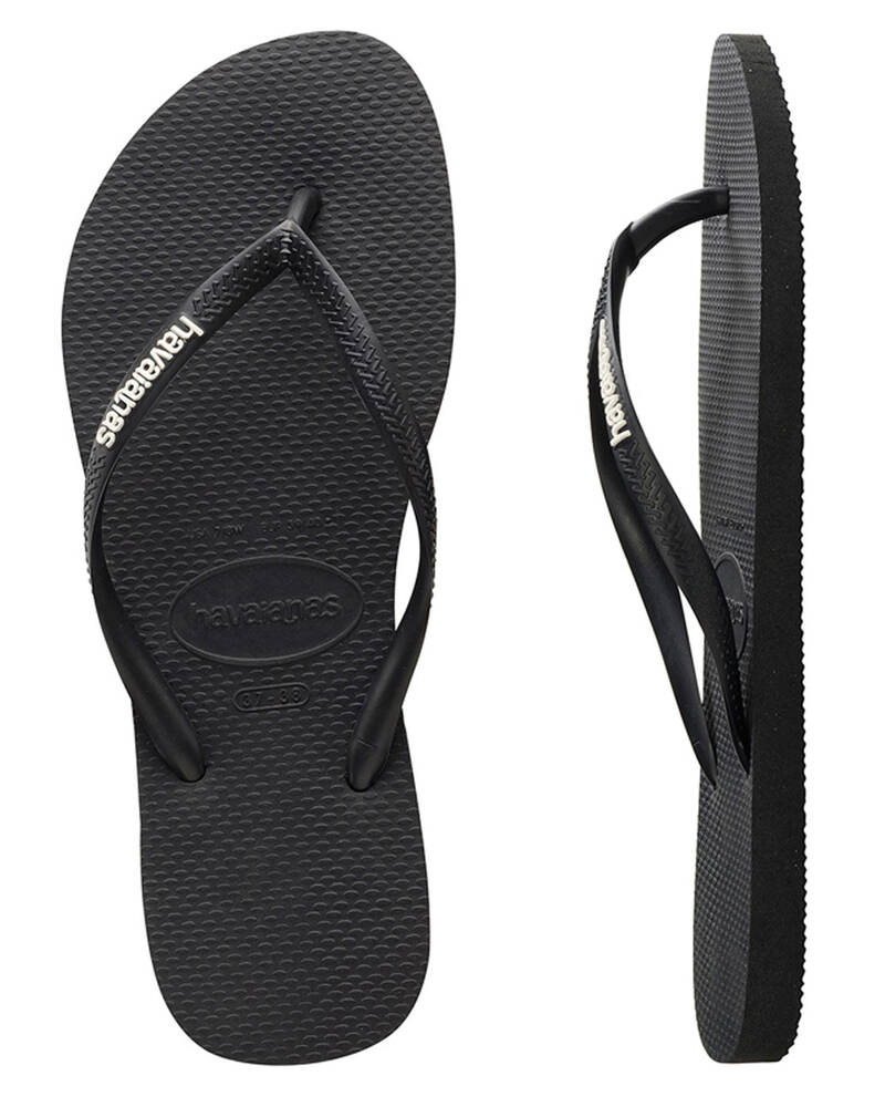 Havaianas Slim Logo Thongs for Womens