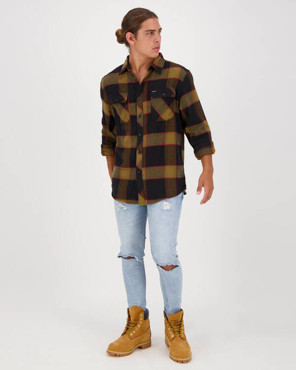 Brixton Bowery Long Sleeve Flannel Shirt for Mens