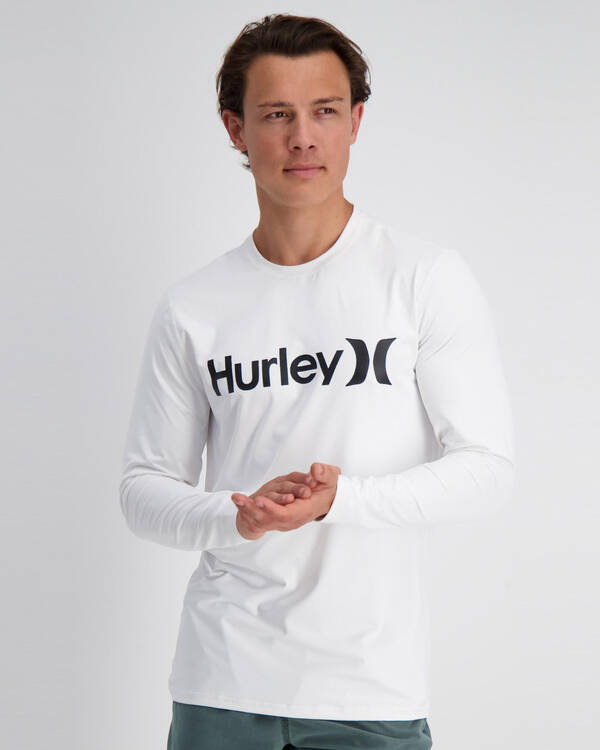 Hurley One & Only Long Sleeve Rash Vest for Mens